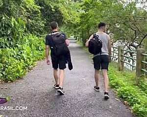 Heavy trail sex with endowed Lucao and Henry Ferativo.