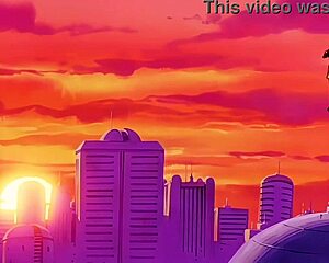 Dragon Ball Z tale with Bulma and Gohan unfolds. A wild monster clash in anime style.