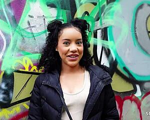 german scout, fuck tiny brown pawg dilara baby rough on first date in stockings!