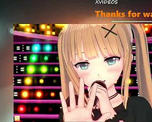 rubbing big tits of touhou kasen in 3d cg hentai game