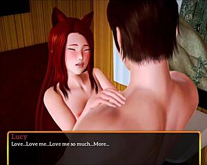 Monster cock fucks small tits in family scene!