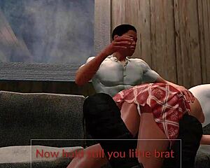 jack and emma get spanked in paradise