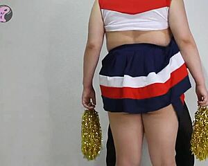 Cheerleader Squirts Hard In Costume For The Second Time