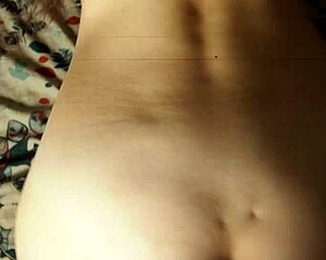 Homemade close-up of a girl with a perfect ass getting cum on it.