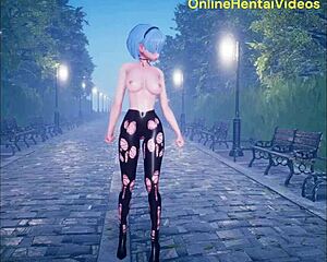 cute anime girl dances seductively before getting pounded in hentai