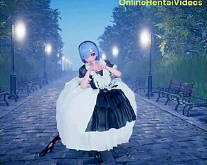 cute anime girl dances seductively before getting pounded in hentai