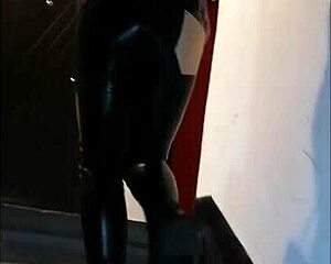 Latex wearing female domination in anime fetish video