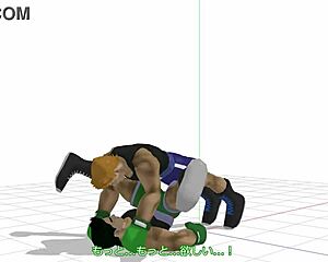 Little Mac engages in bareback gay sex in this game scene.