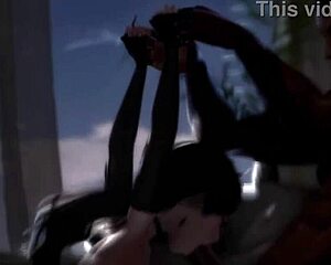 white slut invites me to her room for wild doggystyle action in second life. bent over and pounded in curvy cartoon style.