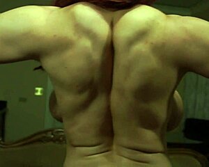Big tits bouncing while a busty bodybuilder gets fucked
