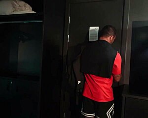 the door was open and this blindfolded guy i fucked with pleasure