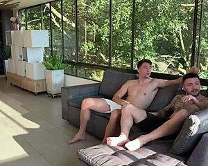 oh man, the cleaner caught us jerking off while staring at her big ass, and things got rough with deepthroat and cum