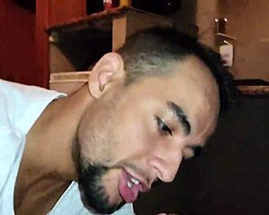 Raphael eagerly sucks husband's thick cock