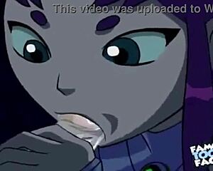 starfire and robin get into some doggystyle action, with the audio all fixed up