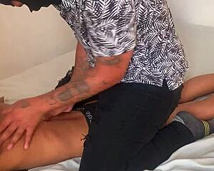 horny stepsister enjoys massage with latina ass ebony tits