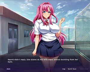 fivesome action with pregnant women in anime game