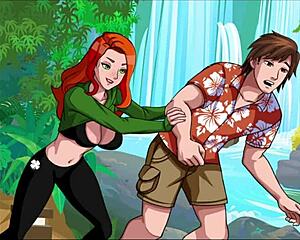 Grace gets spanked in Paradise Lust 2 anime scene.