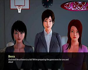 Family role play with small boobed MILF