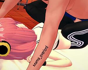 Anya Finishes Workout, Now Craves Sitting on Huge Hentai Cock for Fun