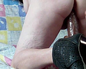 Wife's Tight Pussy Blocks Dildo