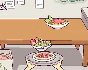 hey, wanna see this kinky waitress cum on pizza?