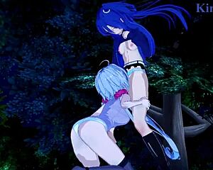 dude, check chris yukine and tsubasa in wild lesbian hentai action!