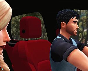 what happens when mia hayes drives that porsche in this hentai cartoon?