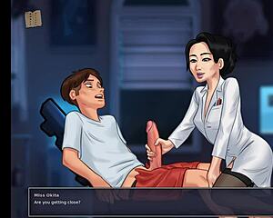 summertime saga 110, brunette teacher in game with personal error