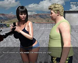 cheating wife bangs fat boy neighbor in lily of the valley 3d animated game.