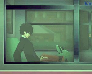 Futaba, Ann, and Ren in wild Persona 5 hentai sex scene.