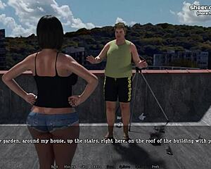 cheating wife bangs fat boy neighbor in lily of the valley 3d animated game.