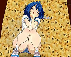 Anna Yanami Gets Throat-Pounded in Hentai Parody