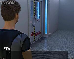 Stranded in space, teen checks out cute robot girl outfit