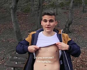 czech hunter 521 catches euro twink for raw outdoor ass play