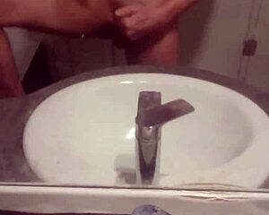 Young guy feels intense pleasure while masturbating alone