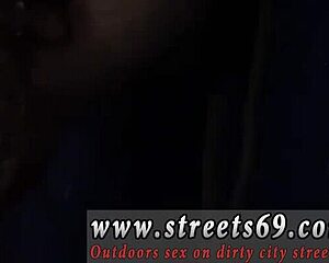First time rough outdoor public sex with bondage and spanking