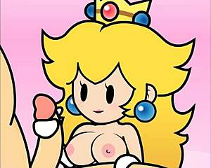 Hey, check Paper Peach doing a hot handjob animation!