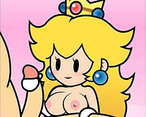 Hey, check Paper Peach doing a hot handjob animation!