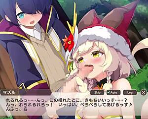 Monster girl TDx showcases wild oral action in anime style.