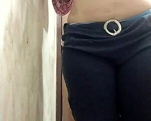 Indian step sister in bathroom video
