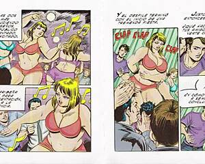 Mexican comic girl feels intense pleasure bent over