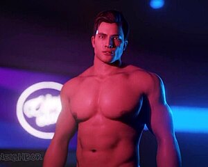 Eden club animation with gay blowjob and gaycum action