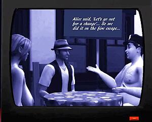 Beautiful MILF with a big ass and big tits in a hot interracial scene in The Sims 4 Back to the Future parody