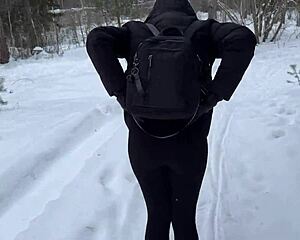 Young Bitch Takes Bottle Deep in Ass During Rough Outdoor Play