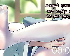 Hu Tao uses her anime feet for femdom edging and humiliation.