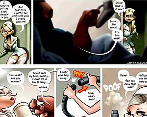 Detailed night nurse cartoon comics featuring anime hentai elements