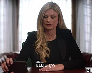 Ellie the principal gives a lesson to a naughty student in more than one way