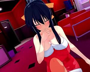 Akeno has a surprise for you in this full HS DXD NTR madness movie