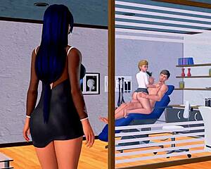 Cartoon adult film with hot cowgirl and threesome scenes