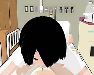 mia [perverted nurse] anime girl and doctor play but almost menes wwww [nurse]